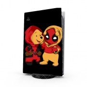 Autocollant Playstation 5 - Skin adhésif PS5 Winnnie the Pooh x Deadpool