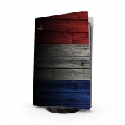 Autocollant Playstation 5 - Skin adhésif PS5 Drapeau France sur bois