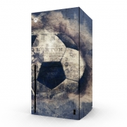 Autocollant Xbox Series X / S - Skin adhésif Xbox Abstract Blue Grunge Soccer