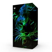 Autocollant Xbox Series X / S - Skin adhésif Xbox Abstract neon Leopard