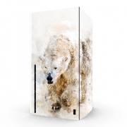 Autocollant Xbox Series X / S - Skin adhésif Xbox Abstract watercolor polar bear