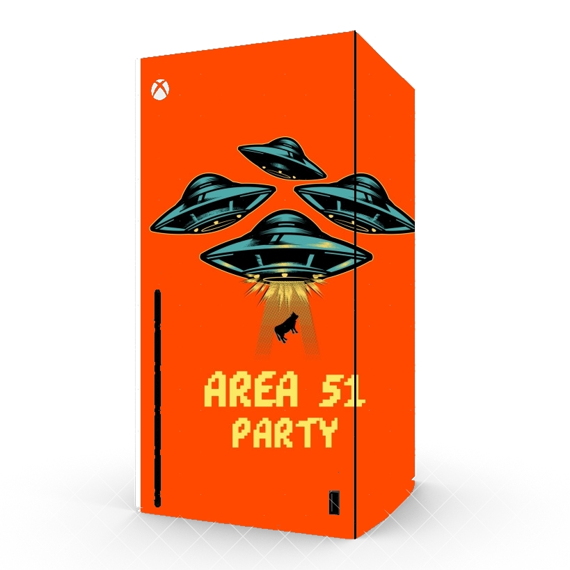 Autocollant Xbox Series X / S - Skin adhésif Xbox Area 51 Alien Party