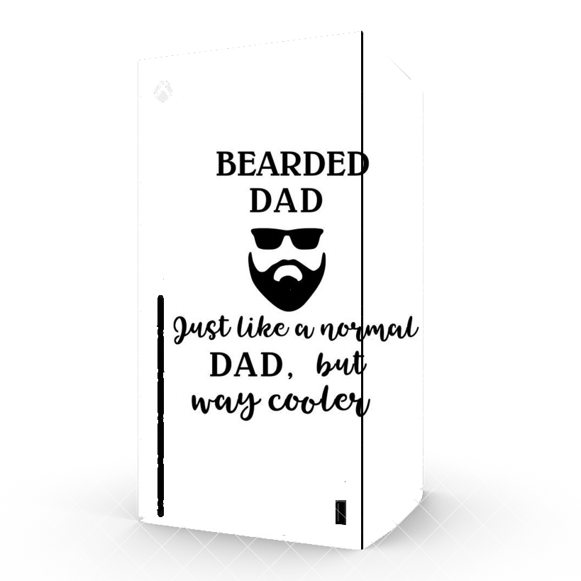 Autocollant Xbox Series X / S - Skin adhésif Xbox Bearded Dad Just like a normal dad but Cooler