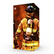 Autocollant Xbox Series X / S - Skin adhésif Xbox Pompier Feu et Flamme