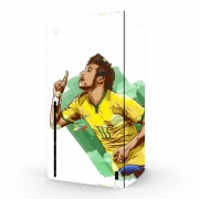 Autocollant Xbox Series X / S - Skin adhésif Xbox Football Stars: Neymar Jr - Brasil