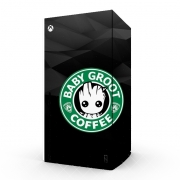 Autocollant Xbox Series X / S - Skin adhésif Xbox Groot Coffee