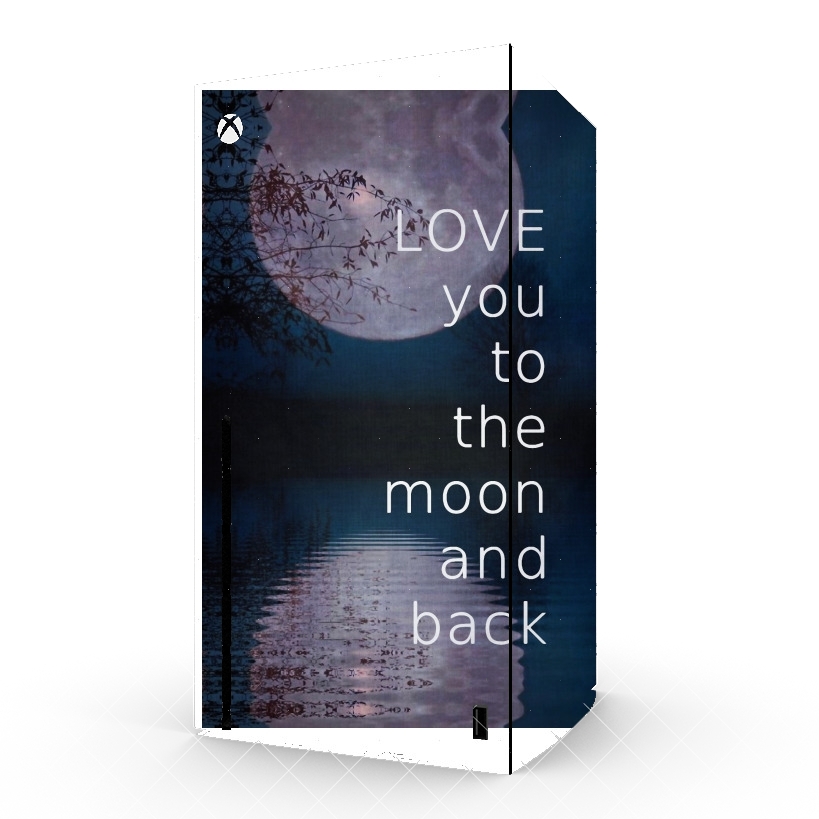 Autocollant Xbox Series X / S - Skin adhésif Xbox I love you to the moon and back