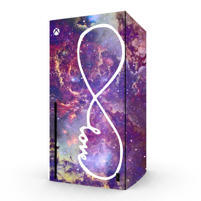 Autocollant Xbox Series X / S - Skin adhésif Xbox Infinity Love Galaxy