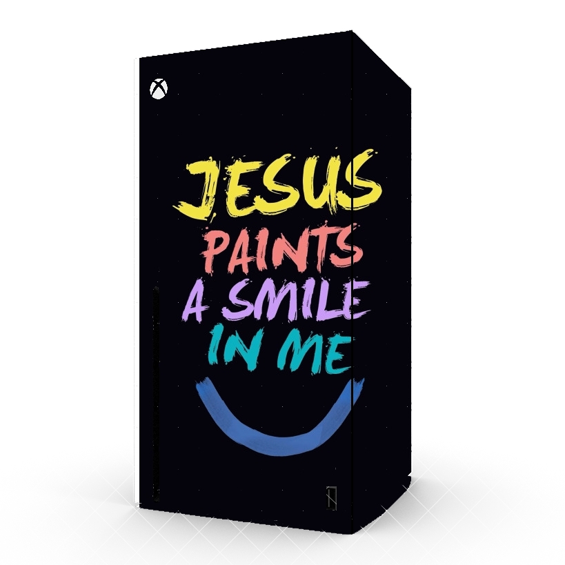 Autocollant Xbox Series X / S - Skin adhésif Xbox Jesus paints a smile in me Bible