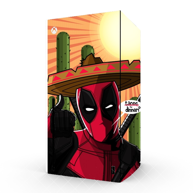 Autocollant Xbox Series X / S - Skin adhésif Xbox Mexican Deadpool