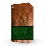 Autocollant Xbox Series X / S - Skin adhésif Xbox Natural Wooden Wood Oak