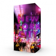 Autocollant Xbox Series X / S - Skin adhésif Xbox New York City Broadway - Couleur rose 