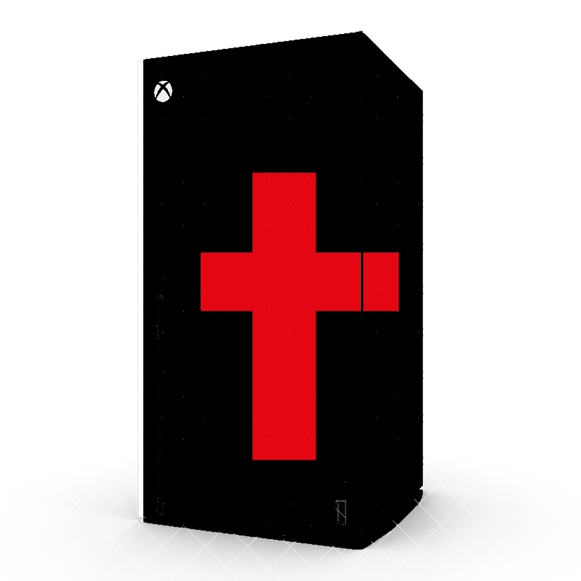 Autocollant Xbox Series X / S - Skin adhésif Xbox Red Cross Peace