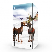 Autocollant Xbox Series X / S - Skin adhésif Xbox Reindeers Love