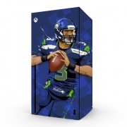 Autocollant Xbox Series X / S - Skin adhésif Xbox Seattle Seahawks: QB 3 - Russell Wilson