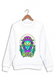 Sweatshirt Alien smoking cannabis cbd