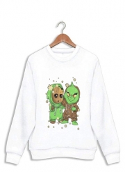 Sweatshirt Baby Groot and Grinch Christmas