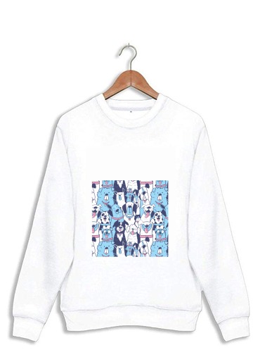 Sweatshirt Dogs seamless pattern