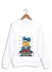Sweatshirt Donald Duck Crazy Jail Prison