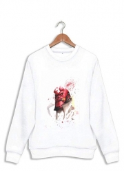 Sweatshirt Hellboy Watercolor Art