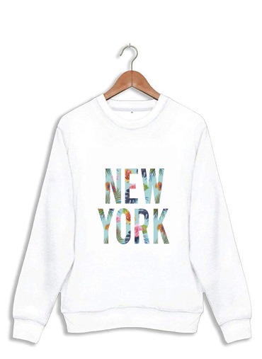 Sweatshirt New York en Fleurs