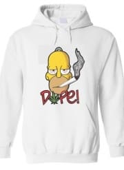 Sweat à capuche Homer Dope Weed Smoking Cannabis