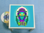 Table basse Alien smoking cannabis cbd