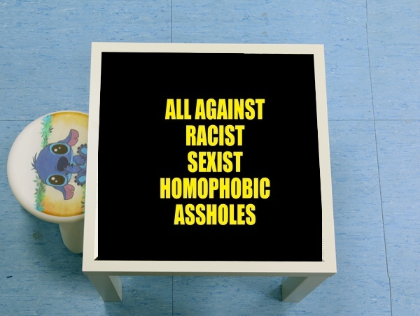 Table basse All against racist Sexist Homophobic Assholes