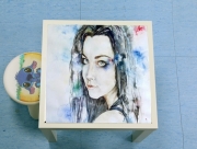 Table basse Amy Lee Evanescence watercolor art