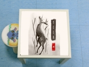 Table basse Deer Japan watercolor art