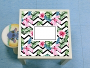 Table basse Initial Chevron Flower Name