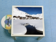 Table basse Llandscape and ski resort in french alpes tignes