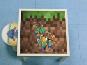 Table basse Minecraft Creeper Forest