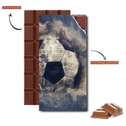 Tablette de chocolat personnalisé Abstract Blue Grunge Soccer