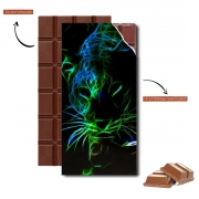 Tablette de chocolat personnalisé Abstract neon Leopard