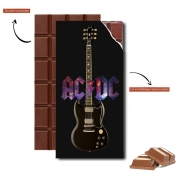 Tablette de chocolat personnalisé AcDc Guitare Gibson Angus