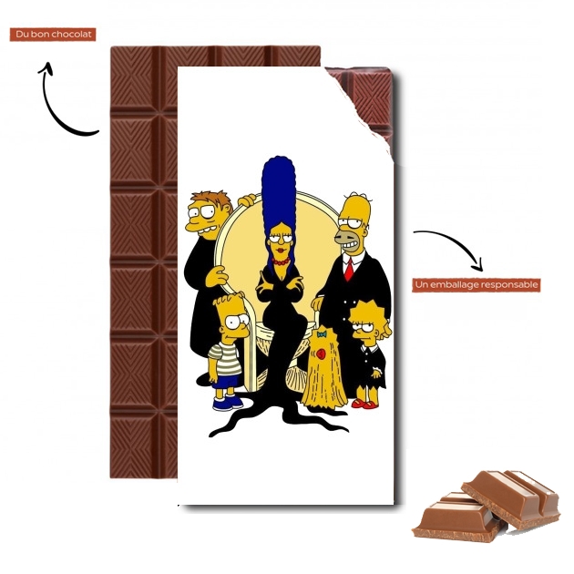 Tablette de chocolat personnalisé Famille Adams x Simpsons