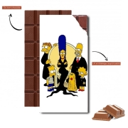 Tablette de chocolat personnalisé Famille Adams x Simpsons