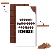 Tablette de chocolat personnalisé Alcool Saucisson Fromage Enceinte