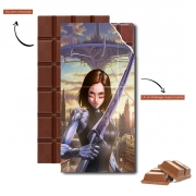 Tablette de chocolat personnalisé Alita Serious And Angry