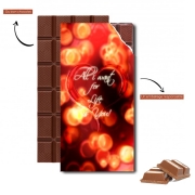 Tablette de chocolat personnalisé All i want for life is you