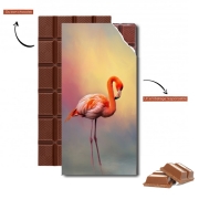 Tablette de chocolat personnalisé American flamingo