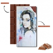 Tablette de chocolat personnalisé Amy Lee Evanescence watercolor art