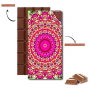 Tablette de chocolat personnalisé Arabesque Néon vert et rose