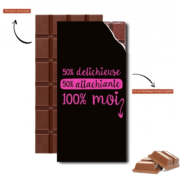 Tablette de chocolat personnalisé Attachiante et delichieuse
