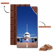Tablette de chocolat personnalisé Avion en décollage