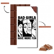 Tablette de chocolat personnalisé Bad girls have more fun