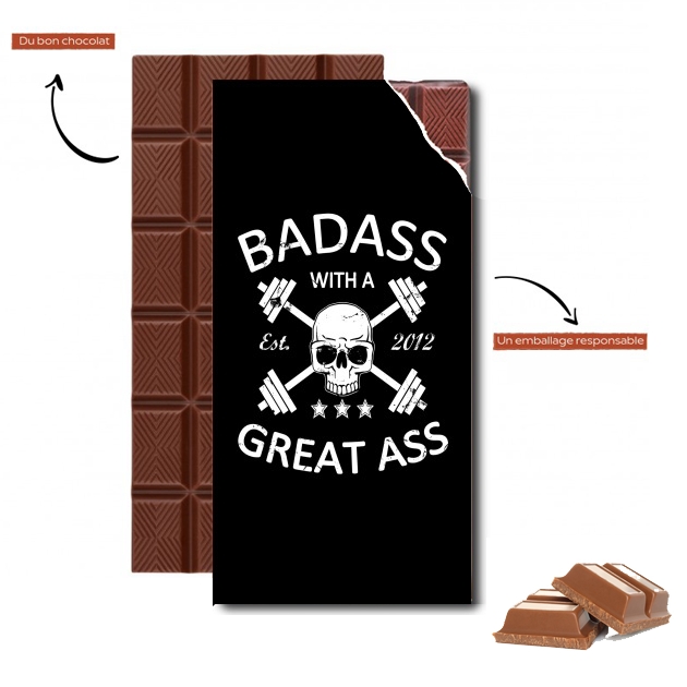 Tablette de chocolat personnalisé Badass with a great ass