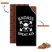 Tablette de chocolat personnalisé Badass with a great ass