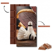 Tablette de chocolat personnalisé Badminton Champion